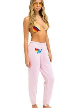 Aviator Nation Pink Logo Joggers